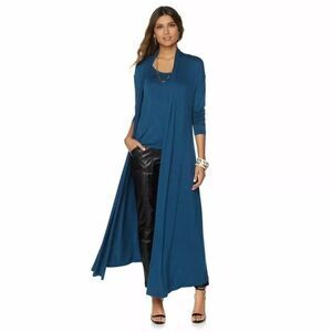 NENE Size 1 XL Lightweight Glam Long Sleeve Maxi Cardigan